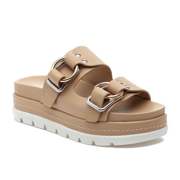 J/SLIDES Shoes - NWT J/SLIDES BAHA Sand Leather Sandal